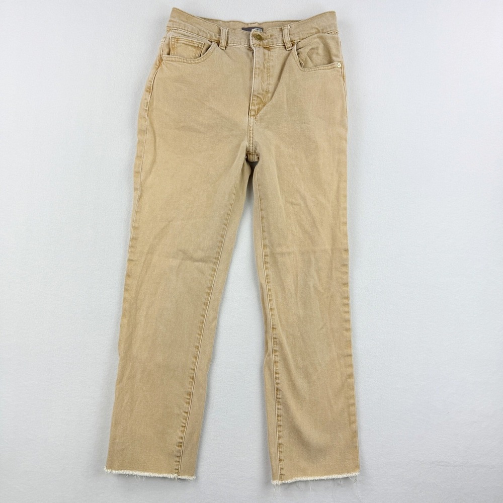 DL1961 Patti Straight High Rise Vintage Ankle Jean Size 26 Womens Tan RTR *FLAW
